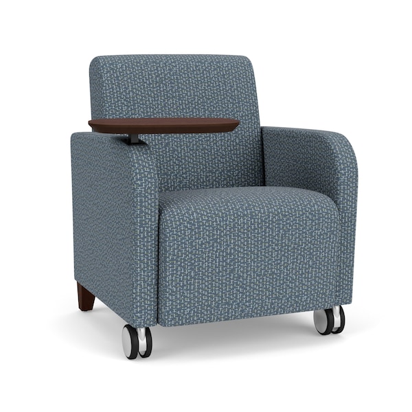 Lesro Siena Lounge Reception Guest Chair W/ Swivel Tablet, 27 in W 29.5 in L 32.5 in H SN1101 - main